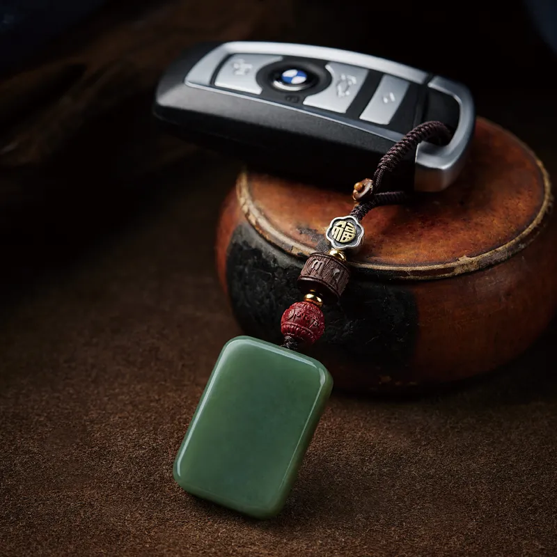 Yi Mingju Pendants Green Jade Unisex-2