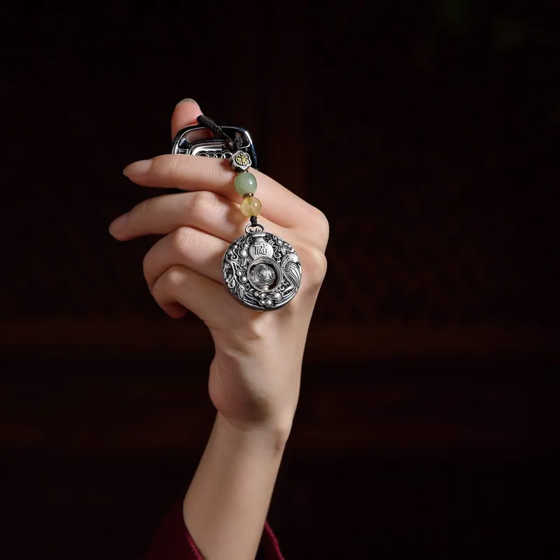 Yi Mingju 925 Sterling Silver Keychains Unisex-4
