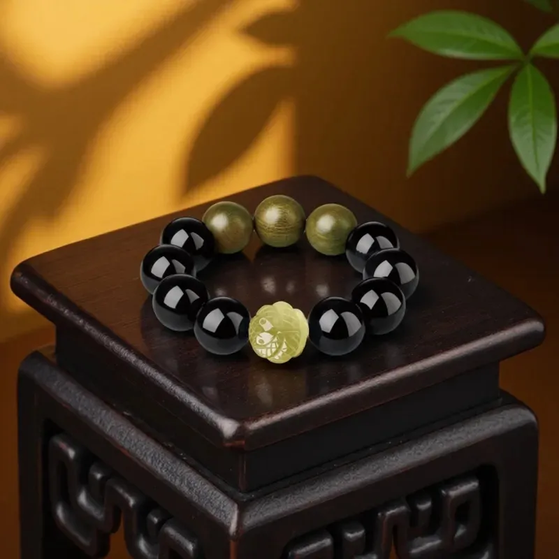 Yi Mingju Obsidian Bracelets Men's-4