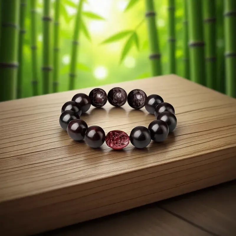 Yi Mingju Red Sandalwood Bracelets Unisex-1
