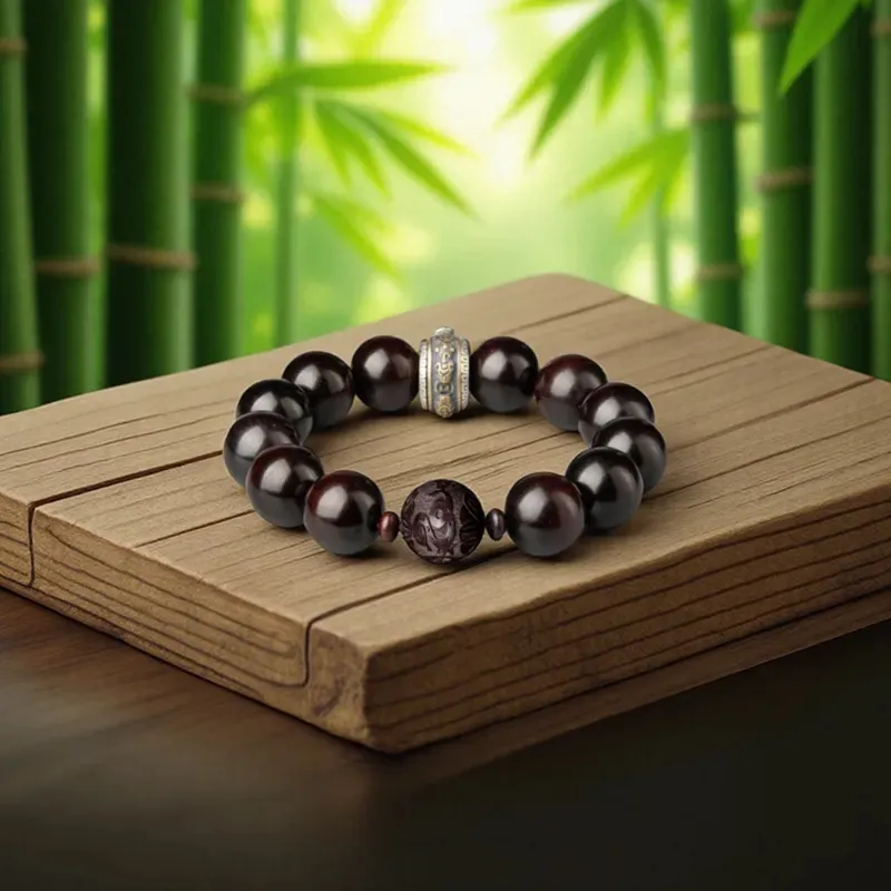Yi Mingju Red Sandalwood Bracelets Unisex-10