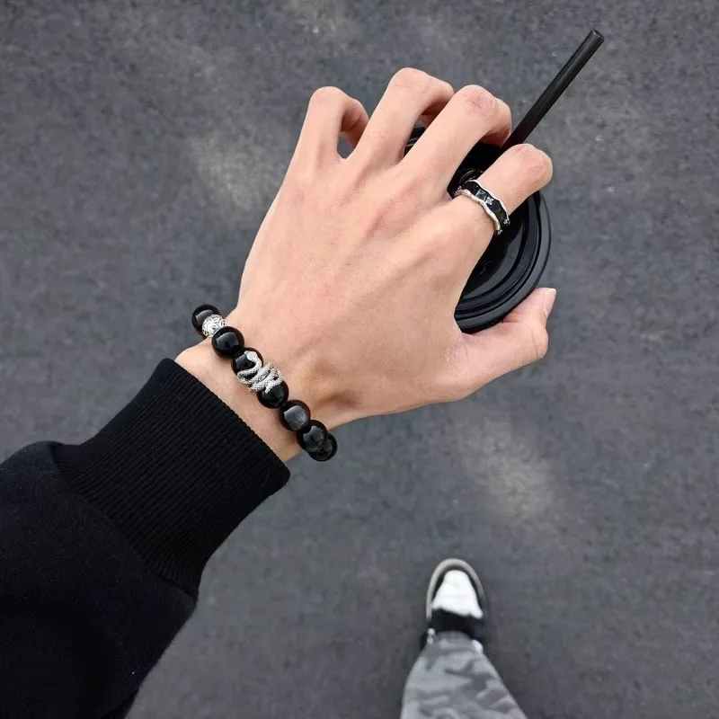 Yi Mingju Obsidian Bracelets Unisex-2
