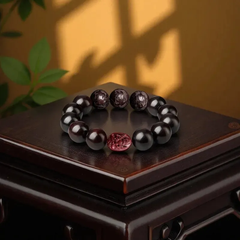 Yi Mingju Red Sandalwood Bracelets Unisex-3