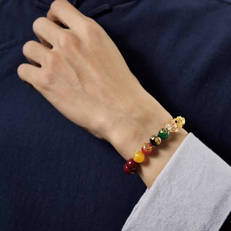 Yi Mingju Reconstructed Cinnabar Bracelets Unisex-2