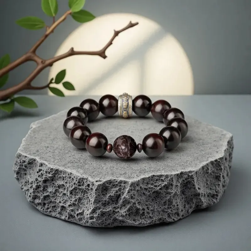 Yi Mingju Red Sandalwood Bracelets Unisex-6