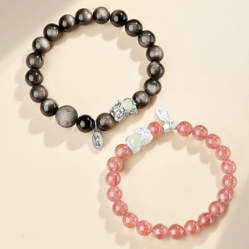 Yi Mingju Obsidian Bracelets Unisex-7