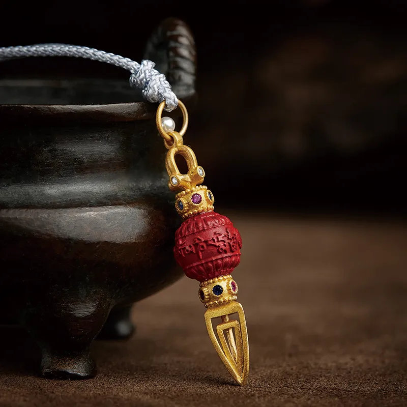 Yi Mingju Reconstructed Cinnabar Pendants Unisex-1