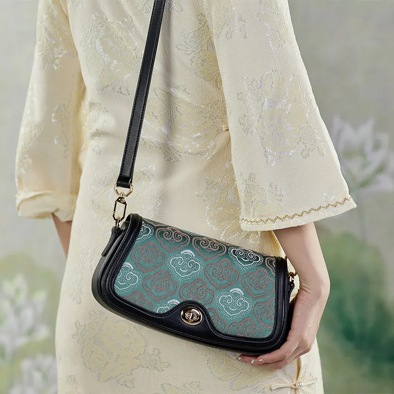 ZOOLER Cow Leather Shoulder Bag Women's Han Dynasty Black/Apricot/Royal Blue-1