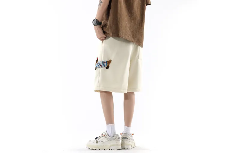 BENATRY Casual Shorts Unisex Burgundy-5