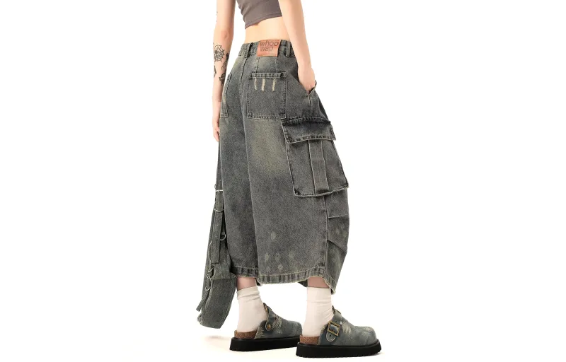 BENATRY Denim Shorts Unisex Blue-1