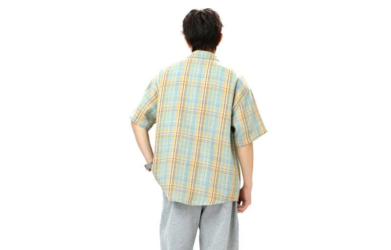 BENATRY Shirt Unisex Red And Blue Plaid-5