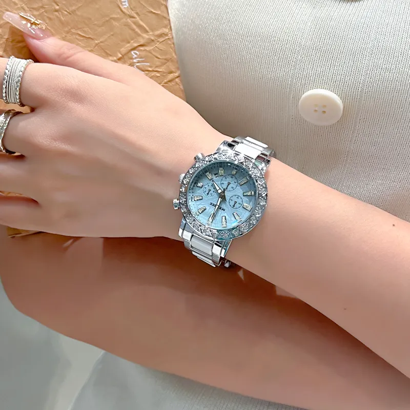 MXXSEE Automatic Mechanical Movement Steel Strap Watch Unisex White Dial-45