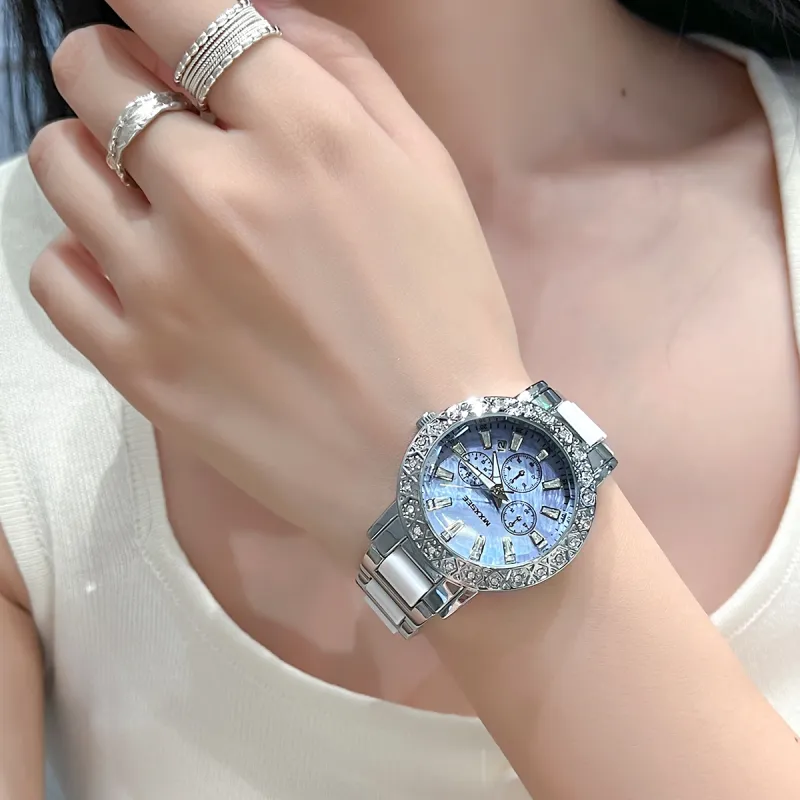 MXXSEE Automatic Mechanical Movement Steel Strap Watch Unisex White Dial-74