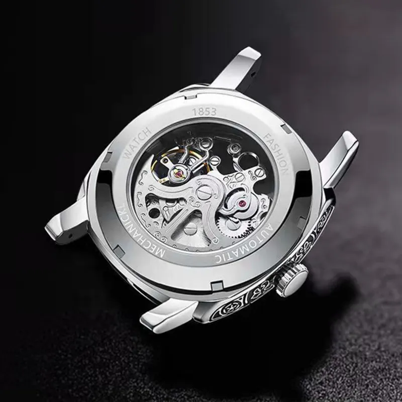 MXXSEE Automatic Mechanical Movement Stainless Steel Watchband Watch Men's Watches White Dial-8