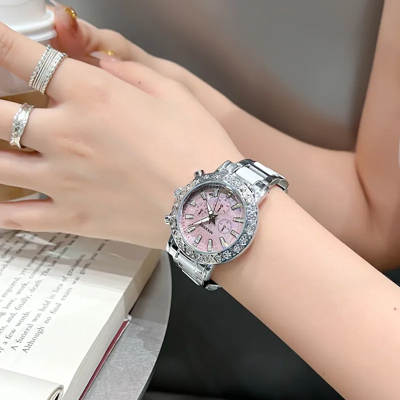 MXXSEE Automatic Mechanical Movement Steel Strap Watch Unisex White Dial-67