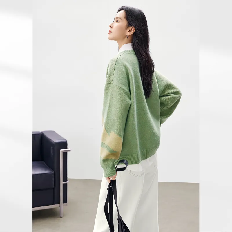 DIALOGUE Sweaters Women's Light Grass Green-4