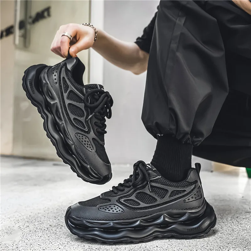 Van Ban Anti-Slip Wear-Resistant Breathable Height Increasing Chunky Sneakers Men's-7