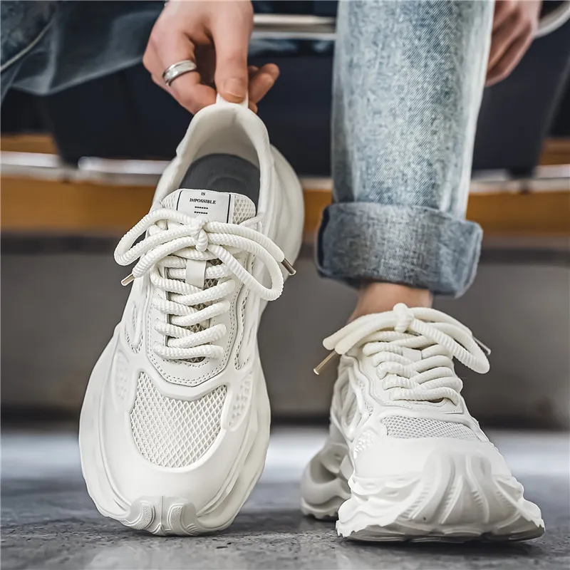 Van Ban Anti-Slip Wear-Resistant Breathable Height Increasing Chunky Sneakers Men's-1