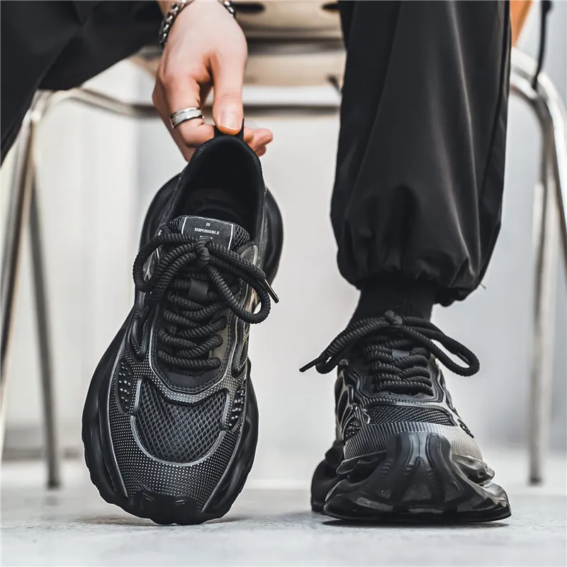 Van Ban Anti-Slip Wear-Resistant Breathable Height Increasing Chunky Sneakers Men's-6