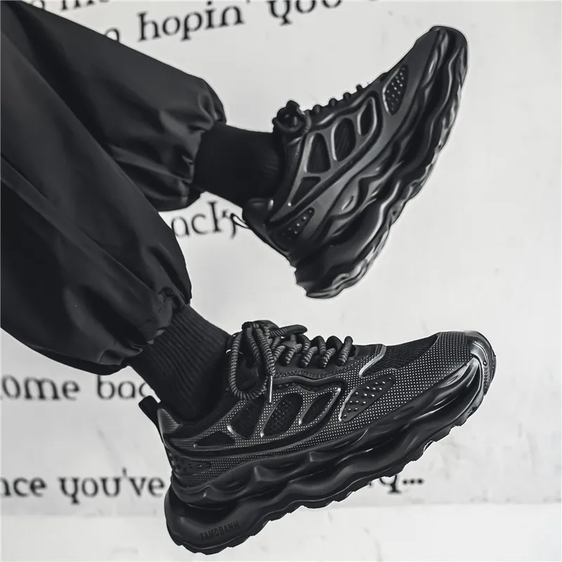 Van Ban Anti-Slip Wear-Resistant Breathable Height Increasing Chunky Sneakers Men's-8