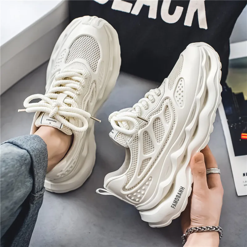 Van Ban Anti-Slip Wear-Resistant Breathable Height Increasing Chunky Sneakers Men's-2