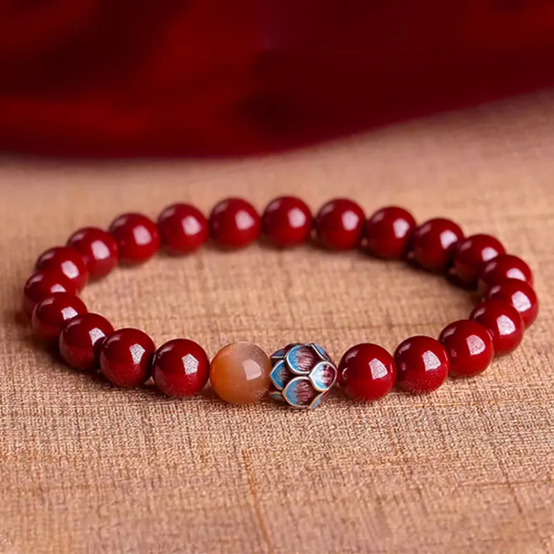 Gifts Cinnabar Jade Bracelets Unisex-5