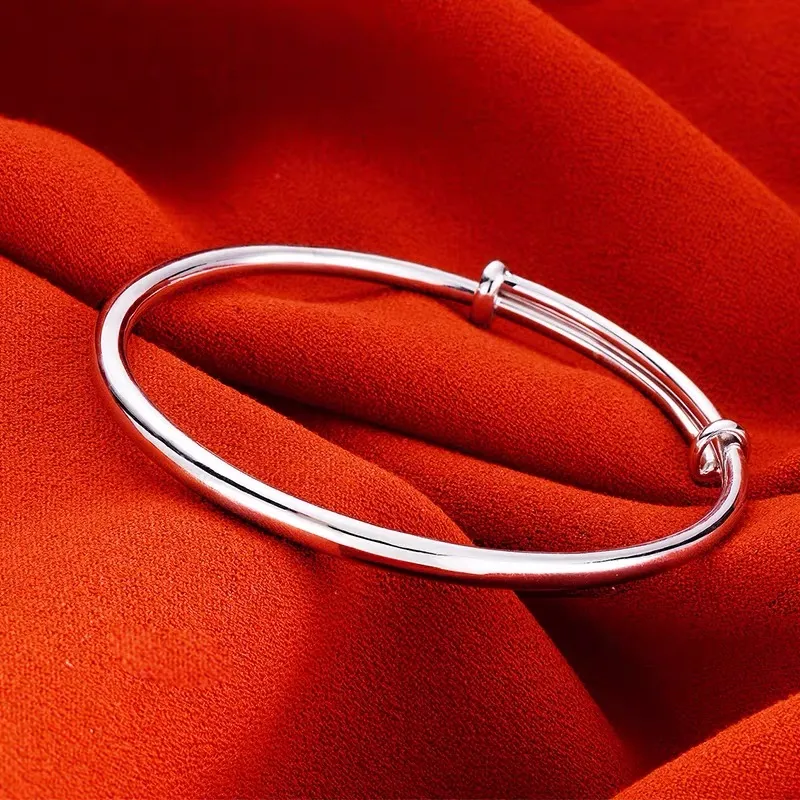 Gifts Minimalist Style Push Pull Adjustable Bangles Unisex-4
