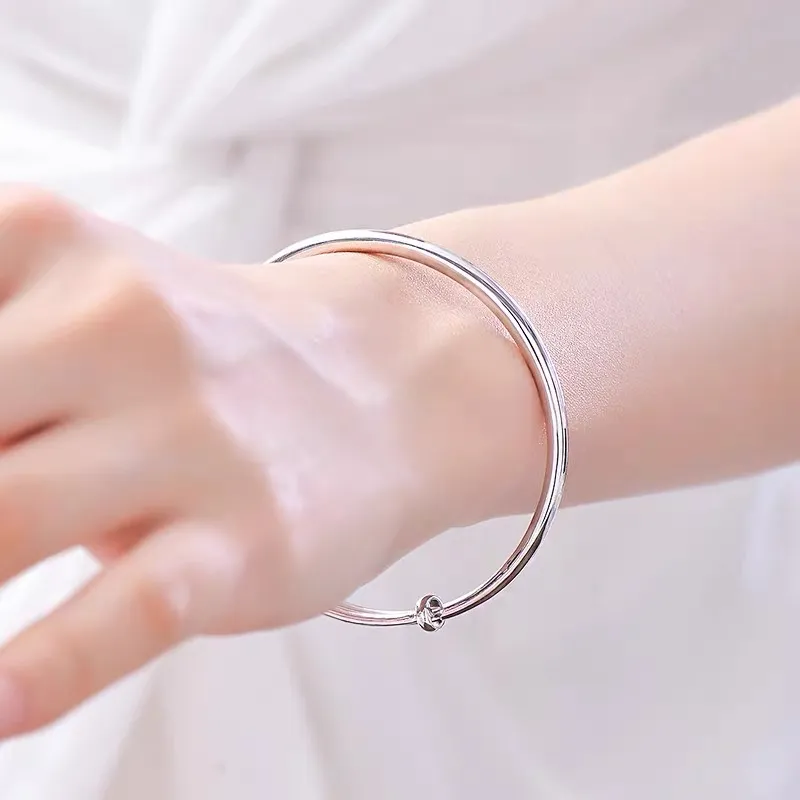 Gifts Minimalist Style Push Pull Adjustable Bangles Unisex-1