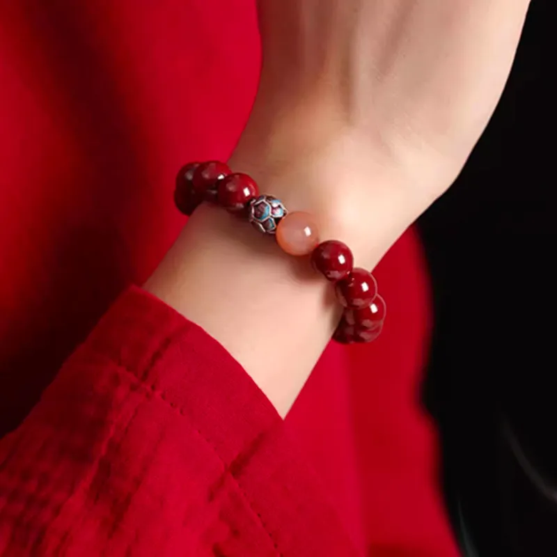 Gifts Cinnabar Jade Bracelets Unisex-4