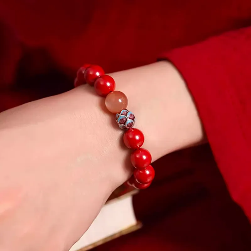 Gifts Cinnabar Jade Bracelets Unisex-1