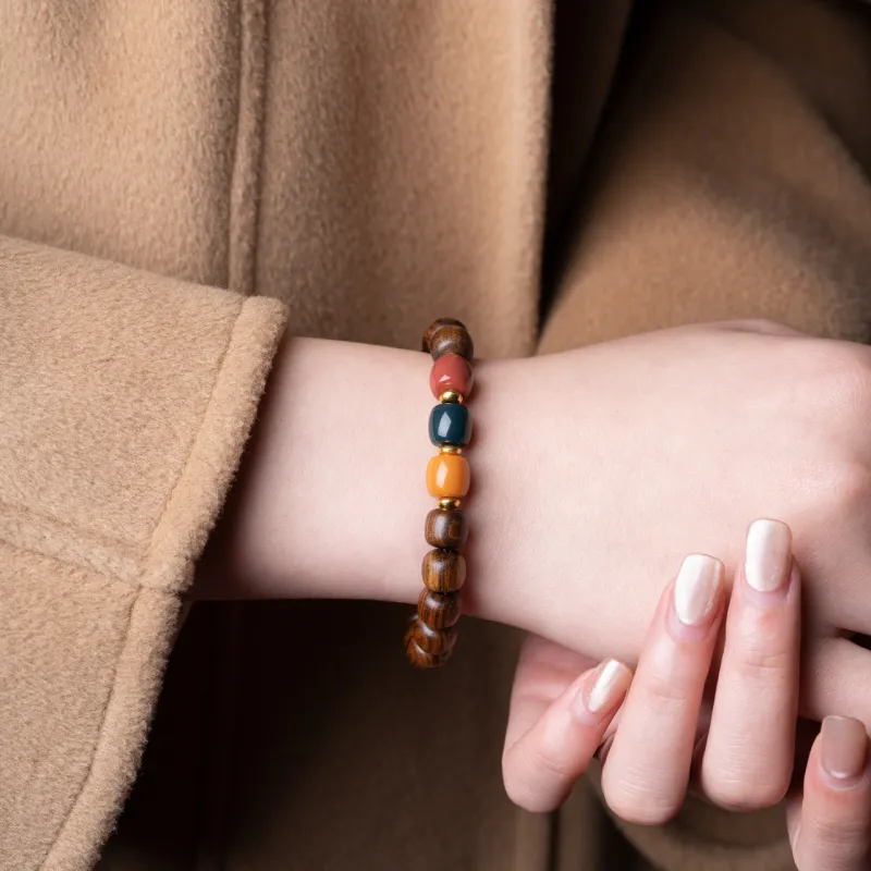 Santan Lodge Padauk Wooden Bracelets Unisex-4
