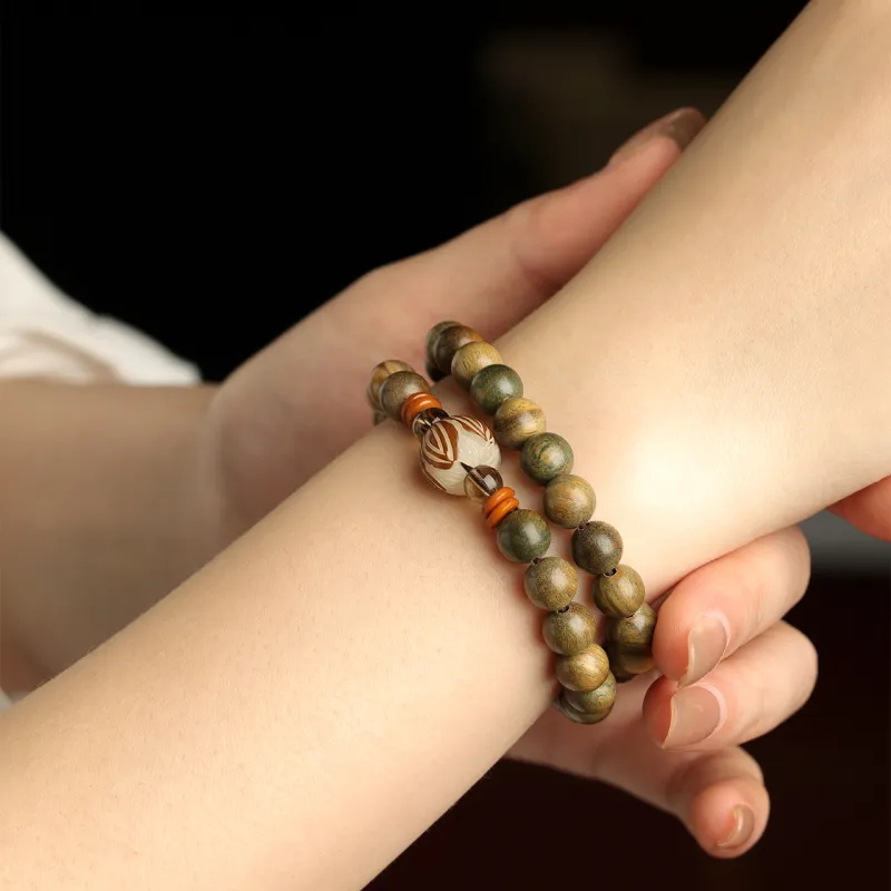 Santan Lodge Green Sandalwood Bracelets Unisex-5