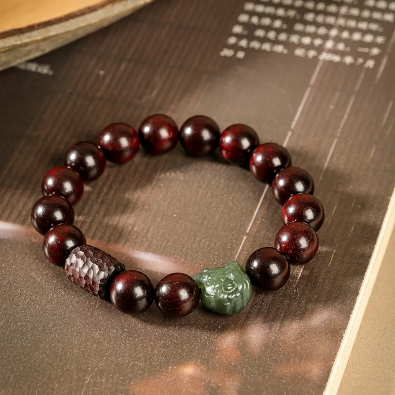 Santan Lodge Pterocarpus Wooden Bracelets Unisex-1