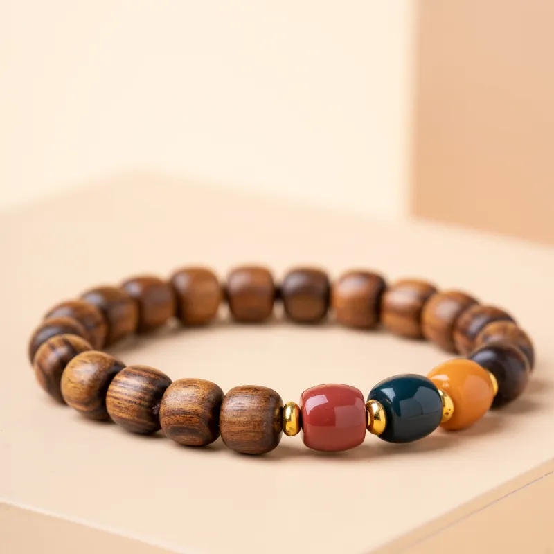 Santan Lodge Padauk Wooden Bracelets Unisex-2