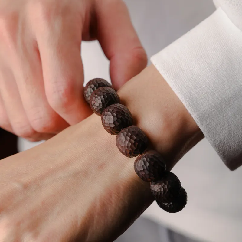 Santan Lodge Pterocarpus Wooden Bracelets Unisex-3