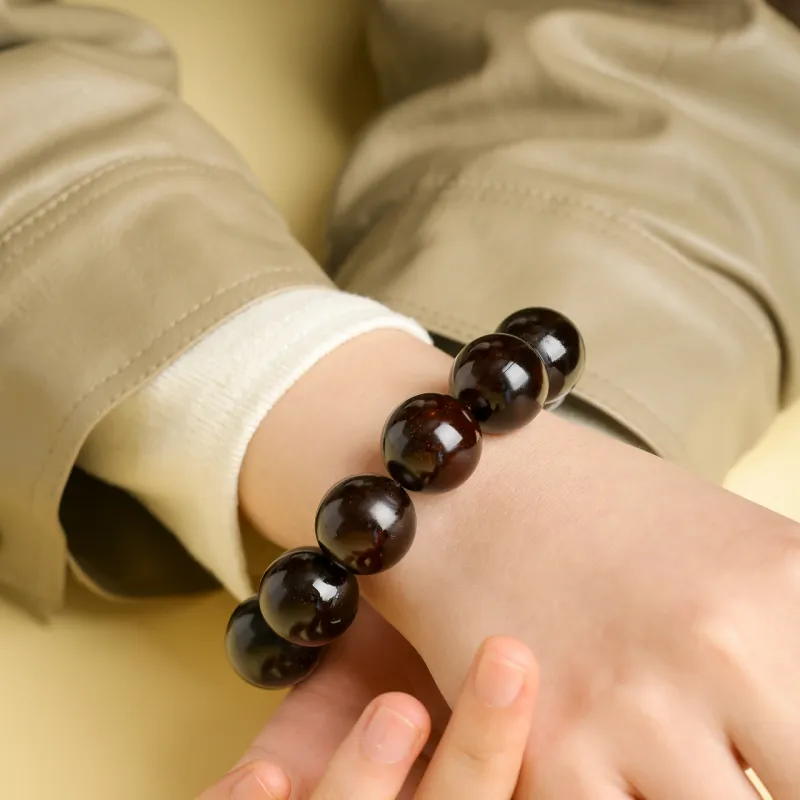 Santan Lodge Pterocarpus Wooden Bracelets Unisex-4