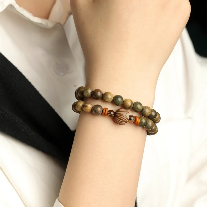 Santan Lodge Green Sandalwood Bracelets Unisex-4