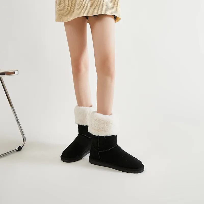 BESTFEEL Short Mid Calf Snow Boots Women's-5
