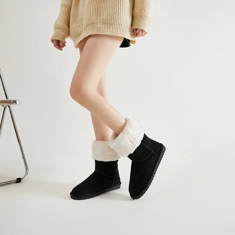 BESTFEEL Short Mid Calf Snow Boots Women's-6