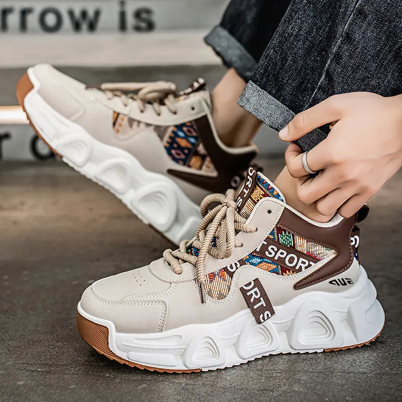 Prince McQueen Shock Absorbers With Slip Resistant And Abrasion Resistant Properties High Top Casual Shoes Men's-9