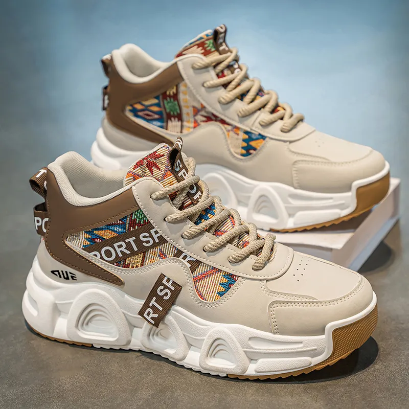 Prince McQueen Shock Absorbers With Slip Resistant And Abrasion Resistant Properties High Top Casual Shoes Men's-8