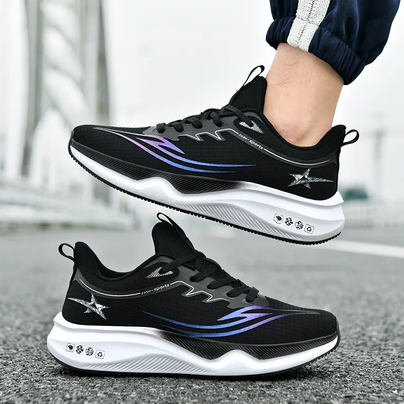 Prince McQueen Cushioned Slip-Resistant Abrasion-Resistant Low-Top Running Shoes Men's-1