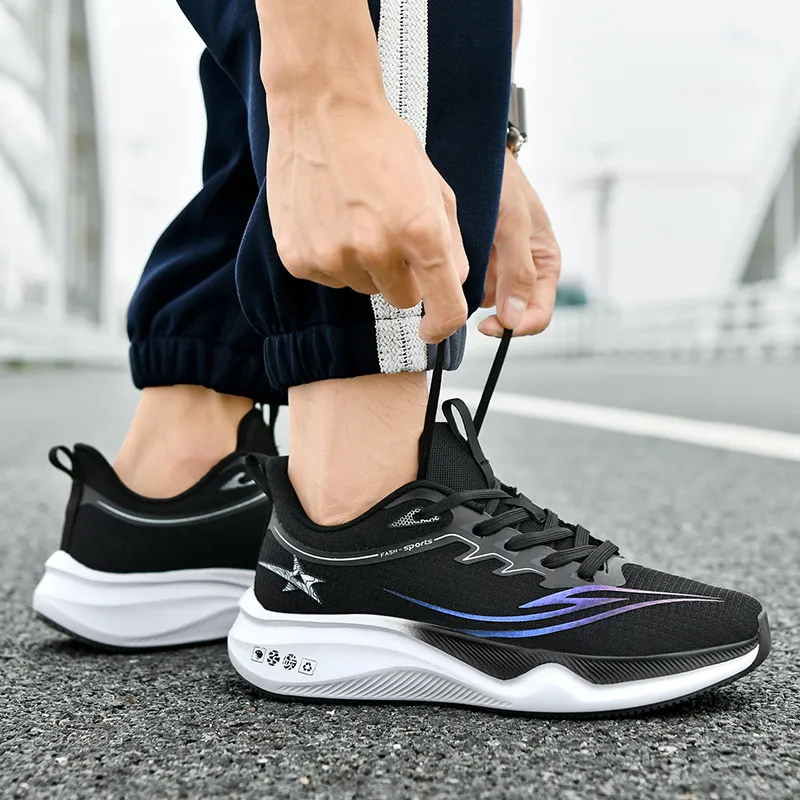 Prince McQueen Cushioned Slip-Resistant Abrasion-Resistant Low-Top Running Shoes Men's-2