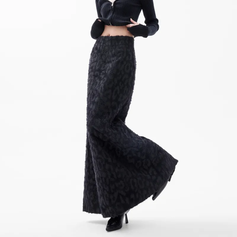 E.D.X Casual Long Skirt Women's Black-3