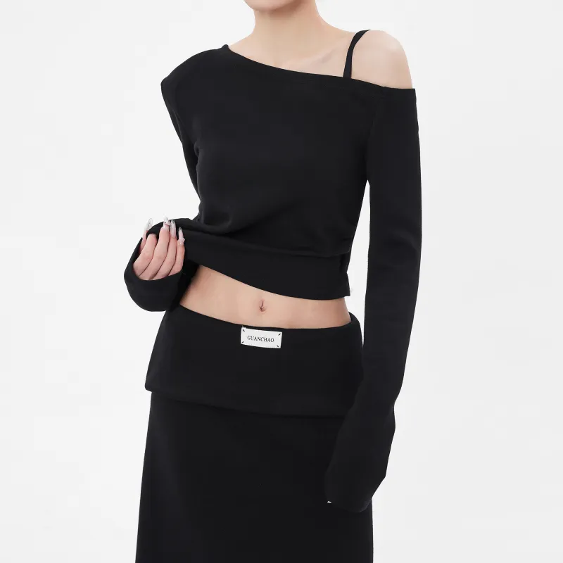 EDX Crop Tops Women's Black-5