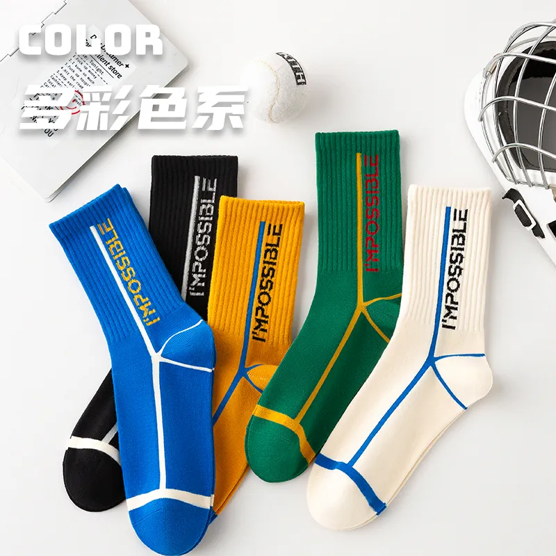 LUOLIAN Knee High Socks Unisex 5 Pack-2