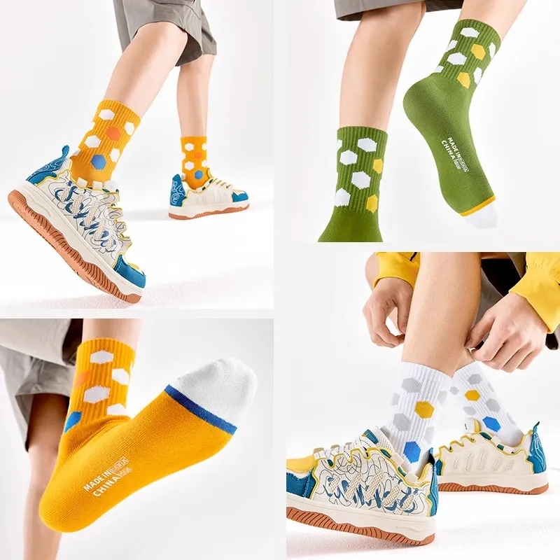LUOLIAN Mid Calf Socks Men's 5 Pack-3