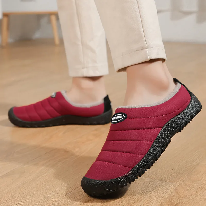 Leyang Wrap toe Slippers Women's Maroon-7