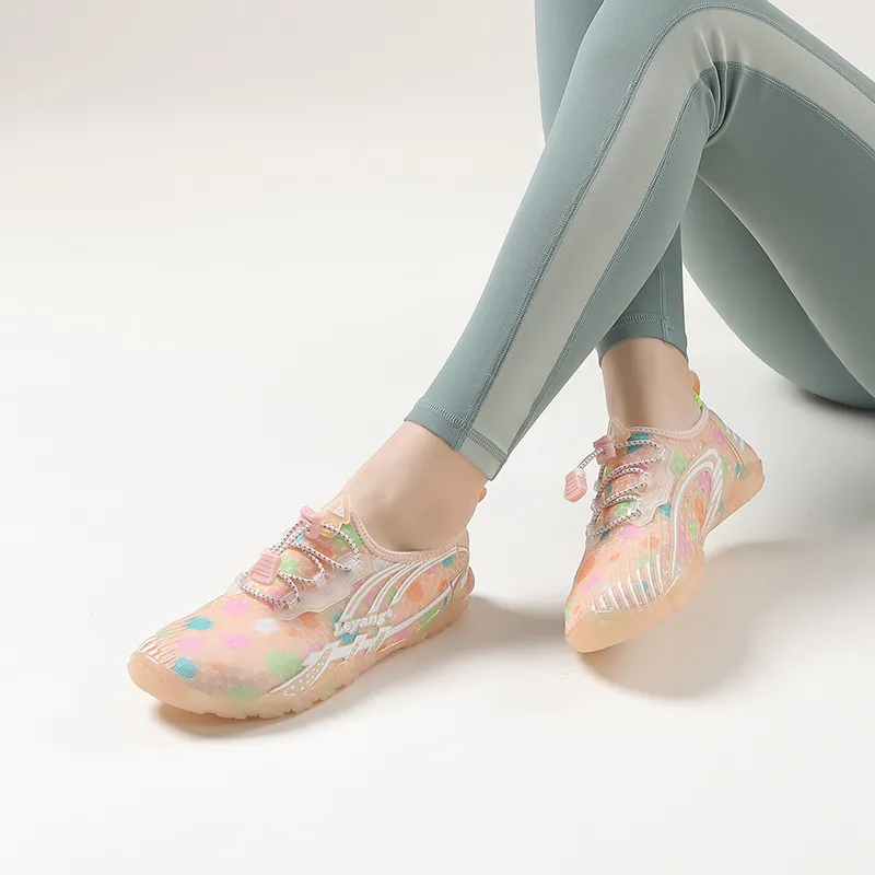 Leyang Low Top Training Shoes Women's Colorful Pool Apricot-5