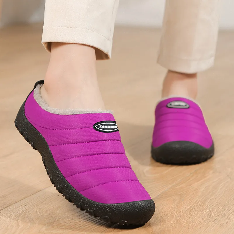 Leyang Wrap toe Slippers Women's Fuchsia-6